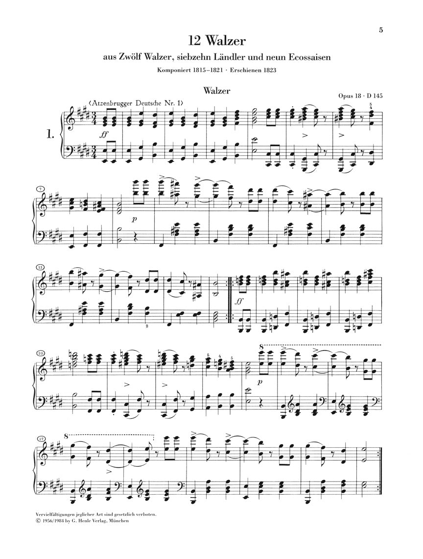 シューベルト：舞曲選集