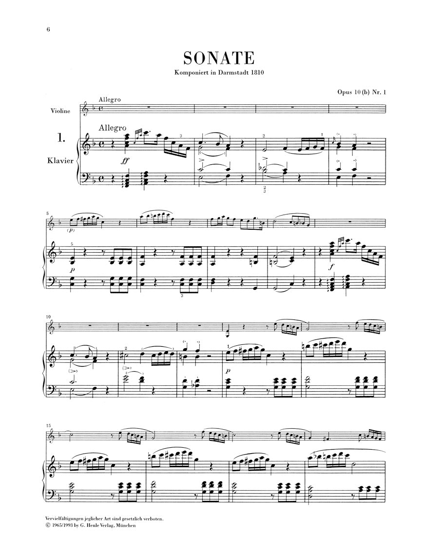 ウェーバー：6つのヴァイオリン・ソナタ op.10(b)