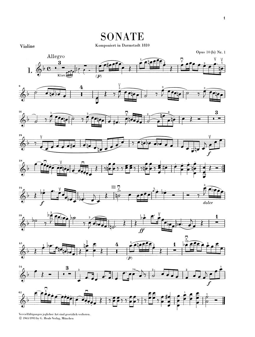 ウェーバー：6つのヴァイオリン・ソナタ op.10(b)