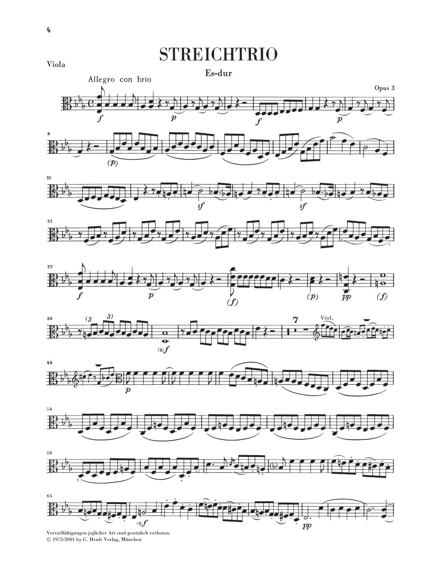 ベートーヴェン：弦楽三重奏曲・弦楽二重奏曲
