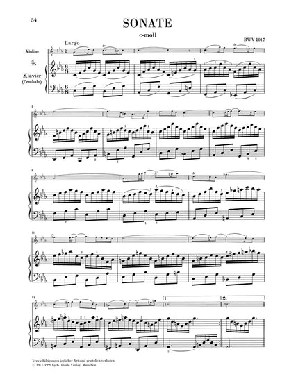 バッハ：ヴァイオリン・ソナタ集 No.4 - 6 BWV 1017 - 1019