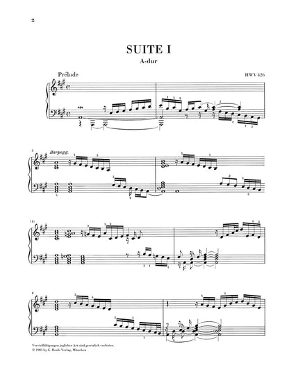 ヘンデル：クラヴィーアのための組曲集 HWV 426 - 433
