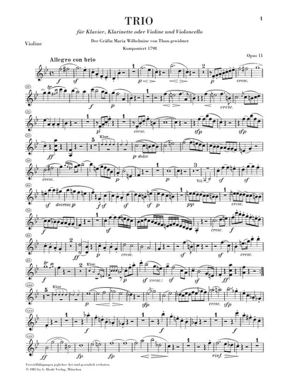 ベートーヴェン：三重奏曲 変ロ長調 op. 11 「街の歌」、変ホ長調 op. 38