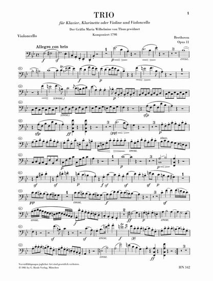 ベートーヴェン：三重奏曲 変ロ長調 op. 11 「街の歌」、変ホ長調 op. 38