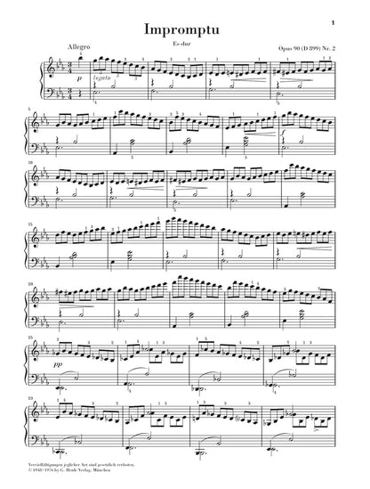 シューベルト：即興曲 変ホ長調 D 899 - op. 90 Nr. 2