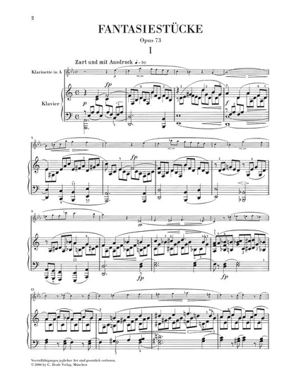 シューマン：幻想小曲集 op. 73