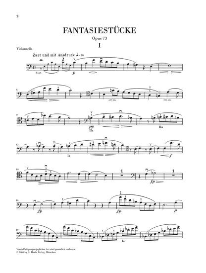 シューマン：幻想小曲集 op. 73