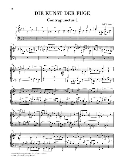 バッハ：フーガの技法 BWV 1080