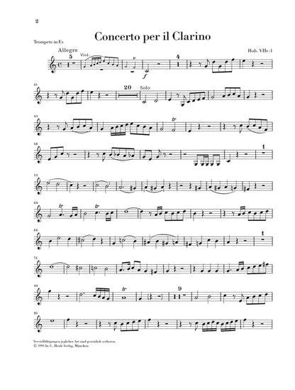 ハイドン：トランペット協奏曲 変ホ長調 Hob.VIIe:1