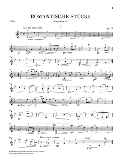 ドヴォルザーク：ロマンティックな小品 op. 75