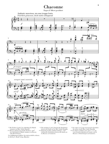 バッハ / ブゾーニ：シャコンヌ - パルティータ 第2番 ニ短調 BWV 1004 より