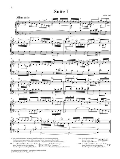 バッハ：フランス組曲 BWV 812 - 817