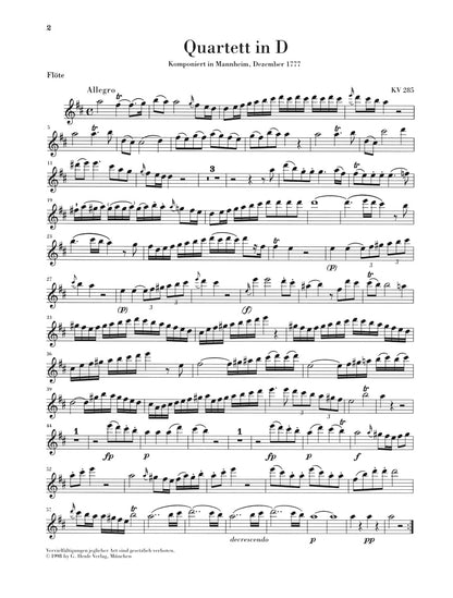 モーツァルト：フルート四重奏曲集