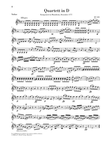 モーツァルト：フルート四重奏曲集