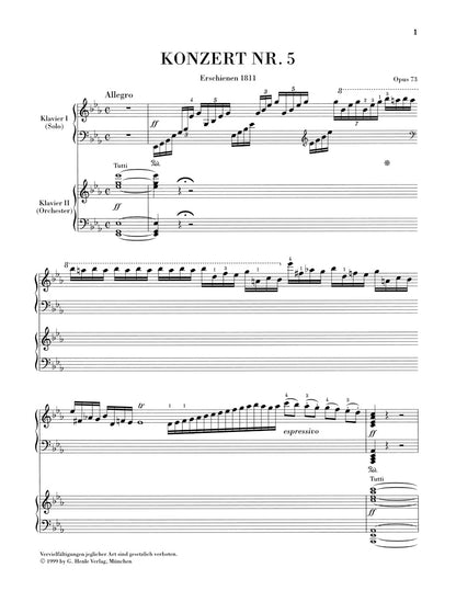 ベートーヴェン：ピアノ協奏曲 第5番 変ホ長調 op. 73 「皇帝」