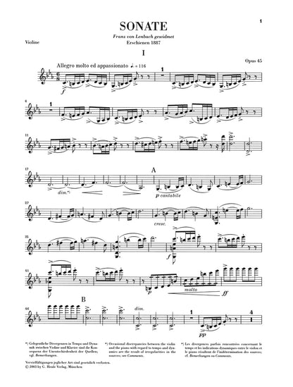 グリーグ：ヴァイオリン・ソナタ ハ短調 op. 45