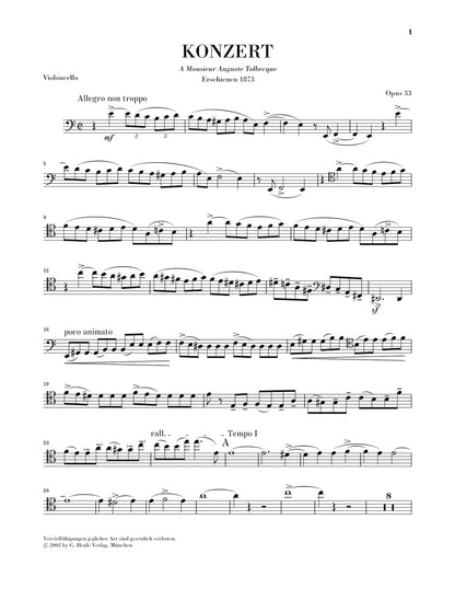 サン＝サーンス：チェロ協奏曲 第1番 イ短調 op. 33