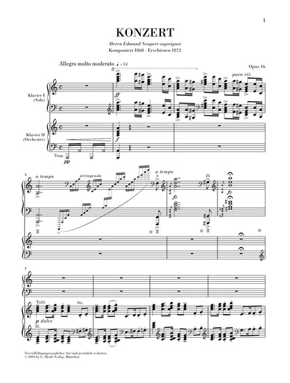 グリーグ：ピアノ協奏曲 イ短調 op. 16