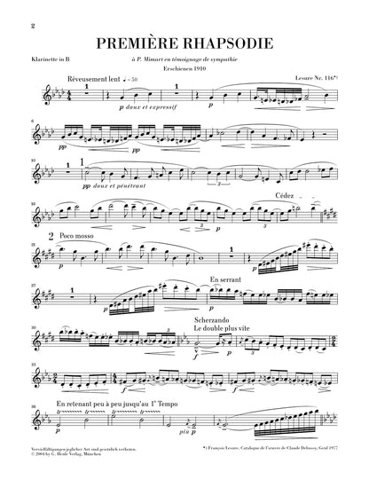 ドビュッシー：第1狂詩曲、小品