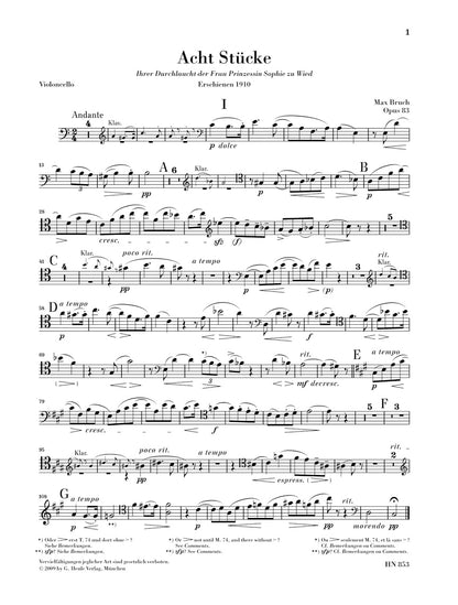 ブルッフ：8つの小品 op. 83