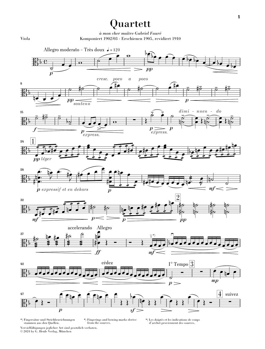 ラヴェル：弦楽四重奏曲
