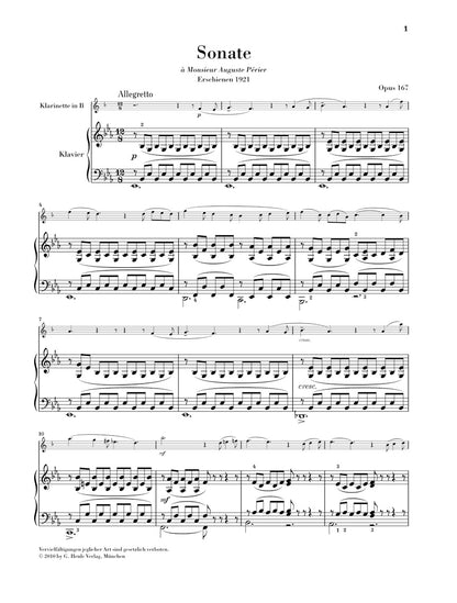 サン＝サーンス：クラリネット・ソナタ op. 167