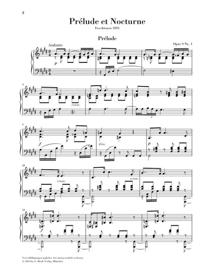 スクリャービン：左手のための前奏曲と夜想曲 op. 9