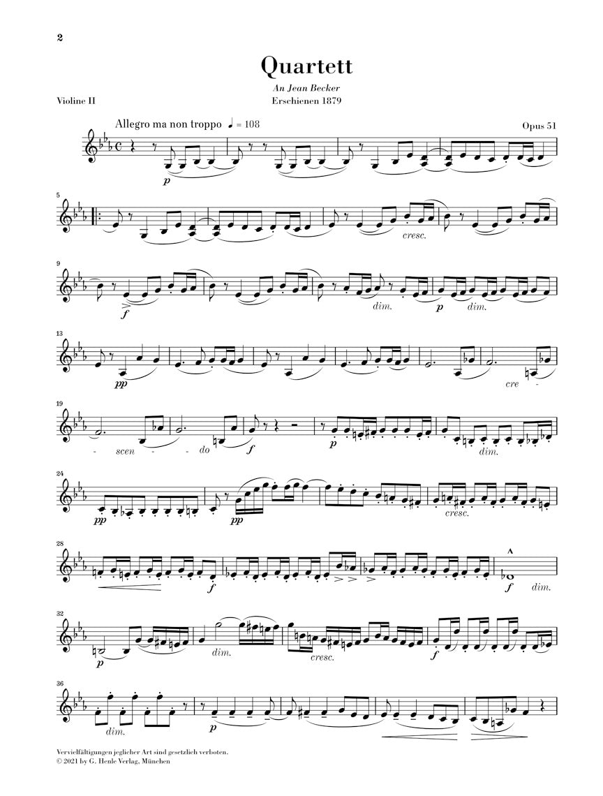ドヴォルザーク：弦楽四重奏曲 第10番 変ホ長調 op. 51