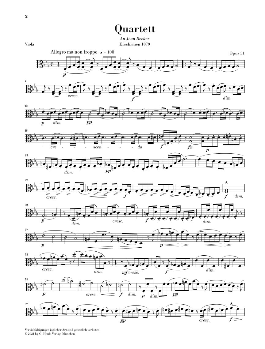 ドヴォルザーク：弦楽四重奏曲 第10番 変ホ長調 op. 51