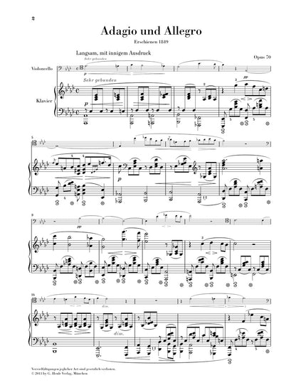 シューマン：アダージョとアレグロ op. 70