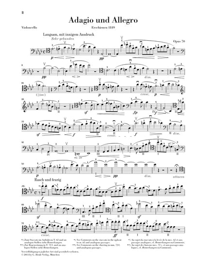 シューマン：アダージョとアレグロ op. 70