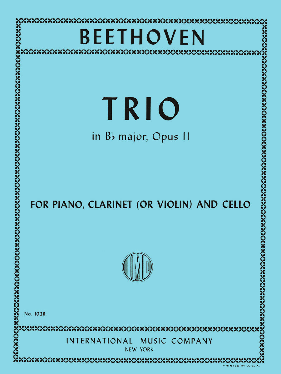 ベートーヴェン：三重奏 変ロ長調 op.11（クラリネット （B♭） (または ヴァイオリン), チェロ, と ピアノ）
