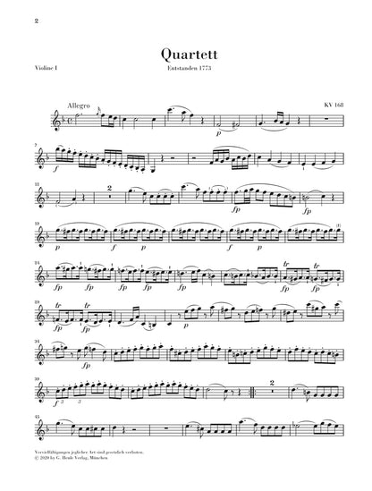 モーツァルト：弦楽四重奏曲集 第2巻