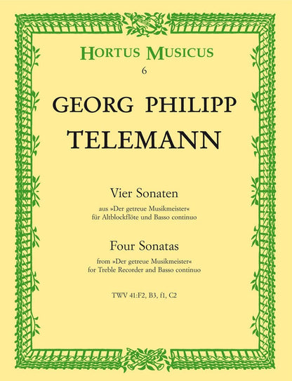 フルート／テレマン：「忠実な音楽の師」より 4つのソナタ