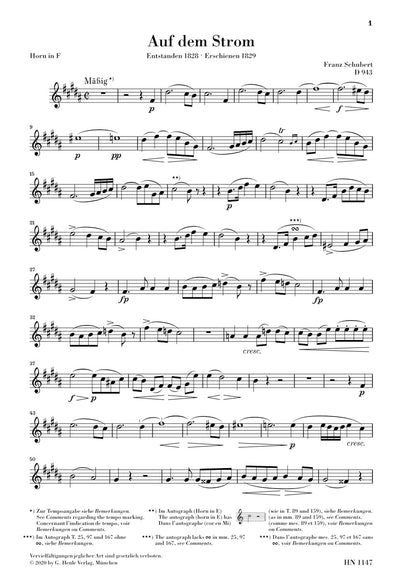 シューベルト：流れの上で op. 119 D 943