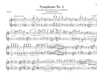 ブラームス：交響曲 第3番 へ長調 op. 90、第4番 ホ短調 op. 98