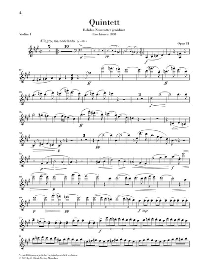 ドヴォルザーク：ピアノ五重奏曲 イ長調 op. 81