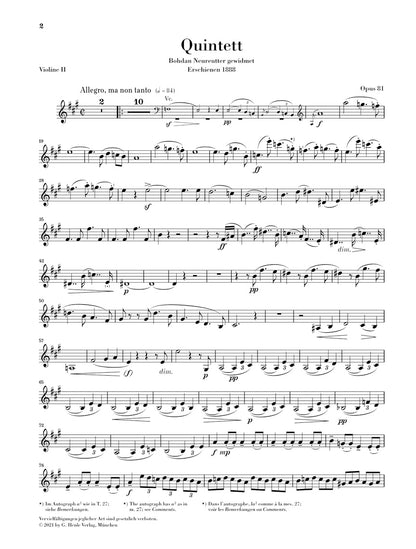 ドヴォルザーク：ピアノ五重奏曲 イ長調 op. 81