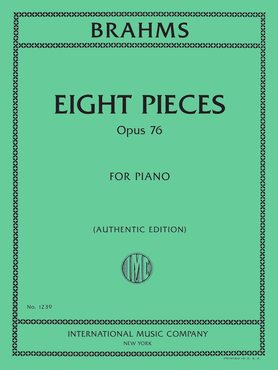 ブラームス：8つの小品集 op.76（ピアノ独奏）