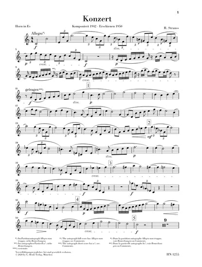 シュトラウス：ホルン協奏曲 第2番 変ホ長調 op. 86