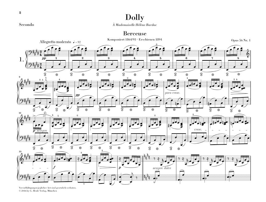 フォーレ：組曲「ドリー」 op. 56