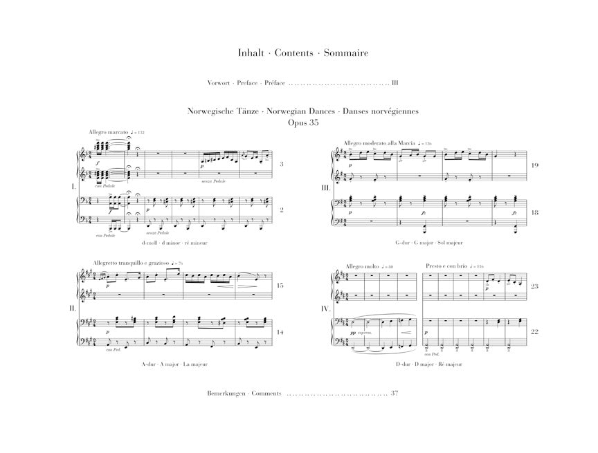 グリーグ：4つのノルウェー舞曲 op. 35
