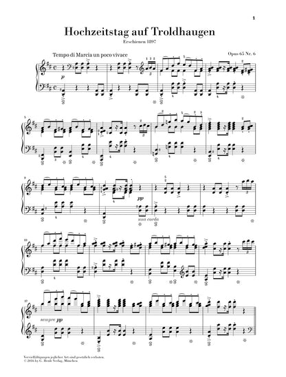 グリーグ：トロルドハウゲンの婚礼の日 op.65 - 6 - 叙情小曲集（抒情小曲集）第8集より