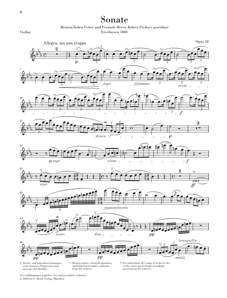 シュトラウス：ヴァイオリン・ソナタ 変ホ長調 op. 18