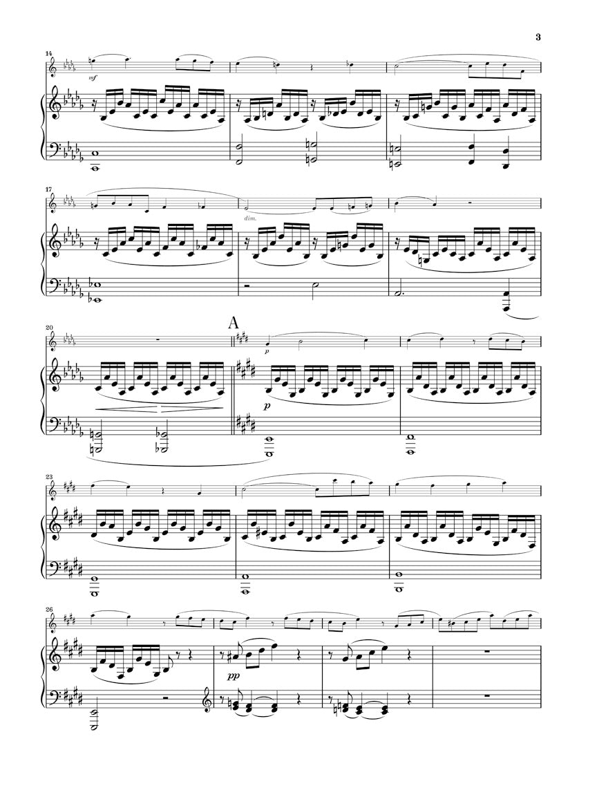 サン＝サーンス：ロマンス 変ニ長調 op. 37