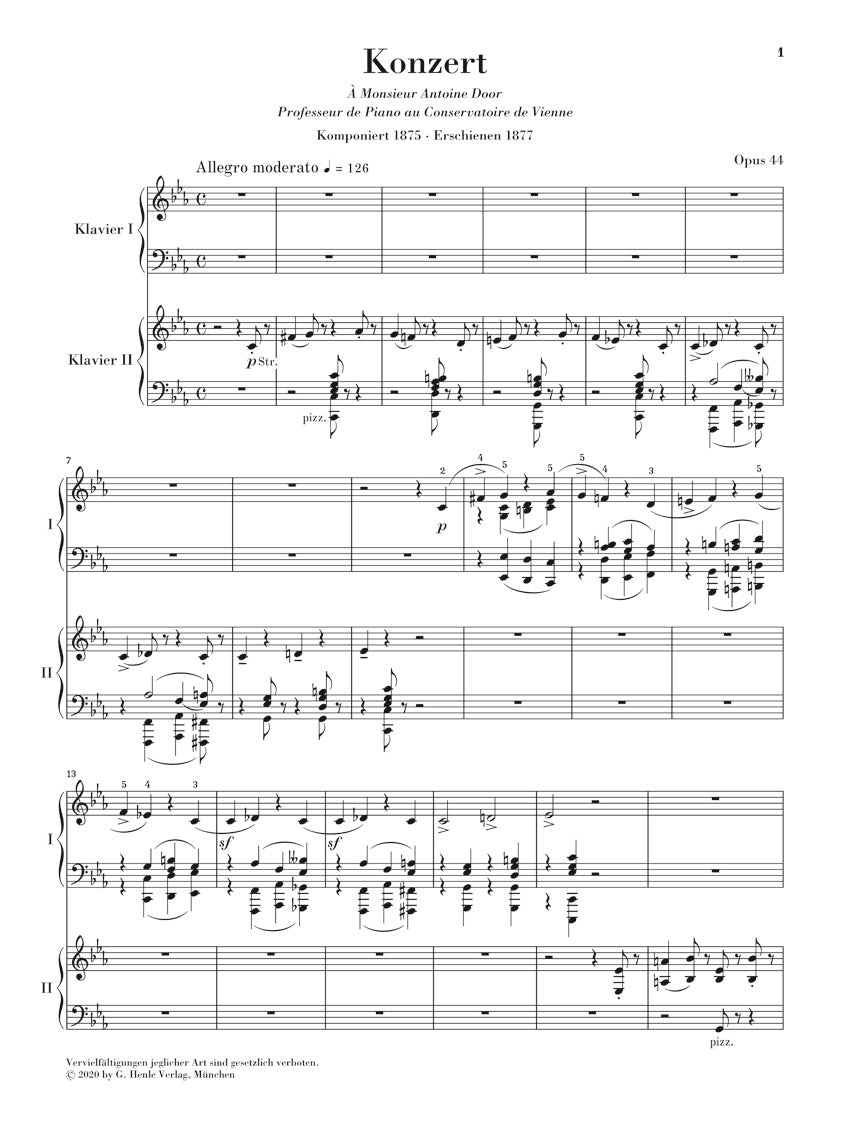 サン＝サーンス：ピアノ協奏曲 第4番 ハ短調 op. 44