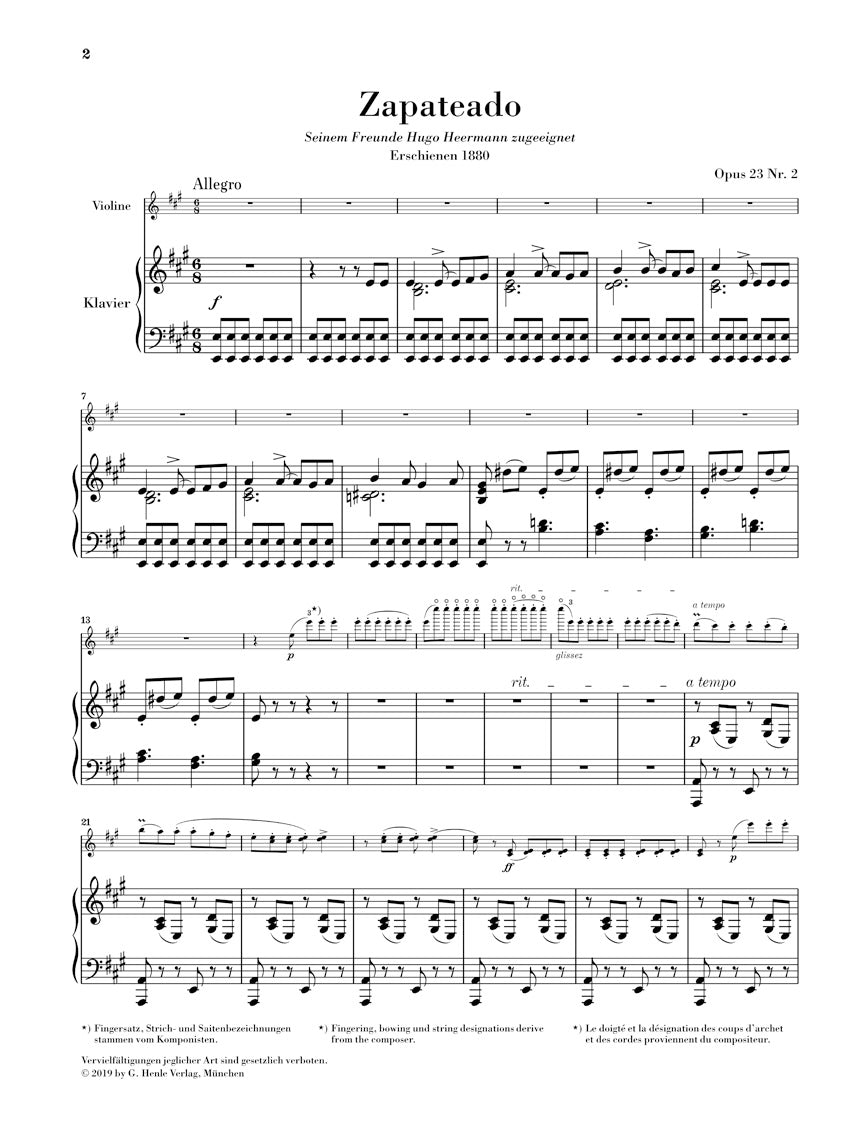 サラサーテ：サパテアード op. 23 - 2（スペイン舞曲 第6番）