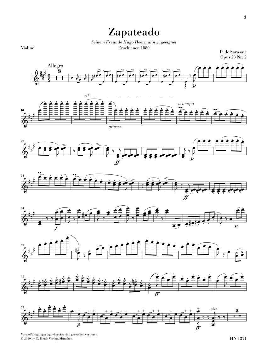 サラサーテ：サパテアード op. 23 - 2（スペイン舞曲 第6番）
