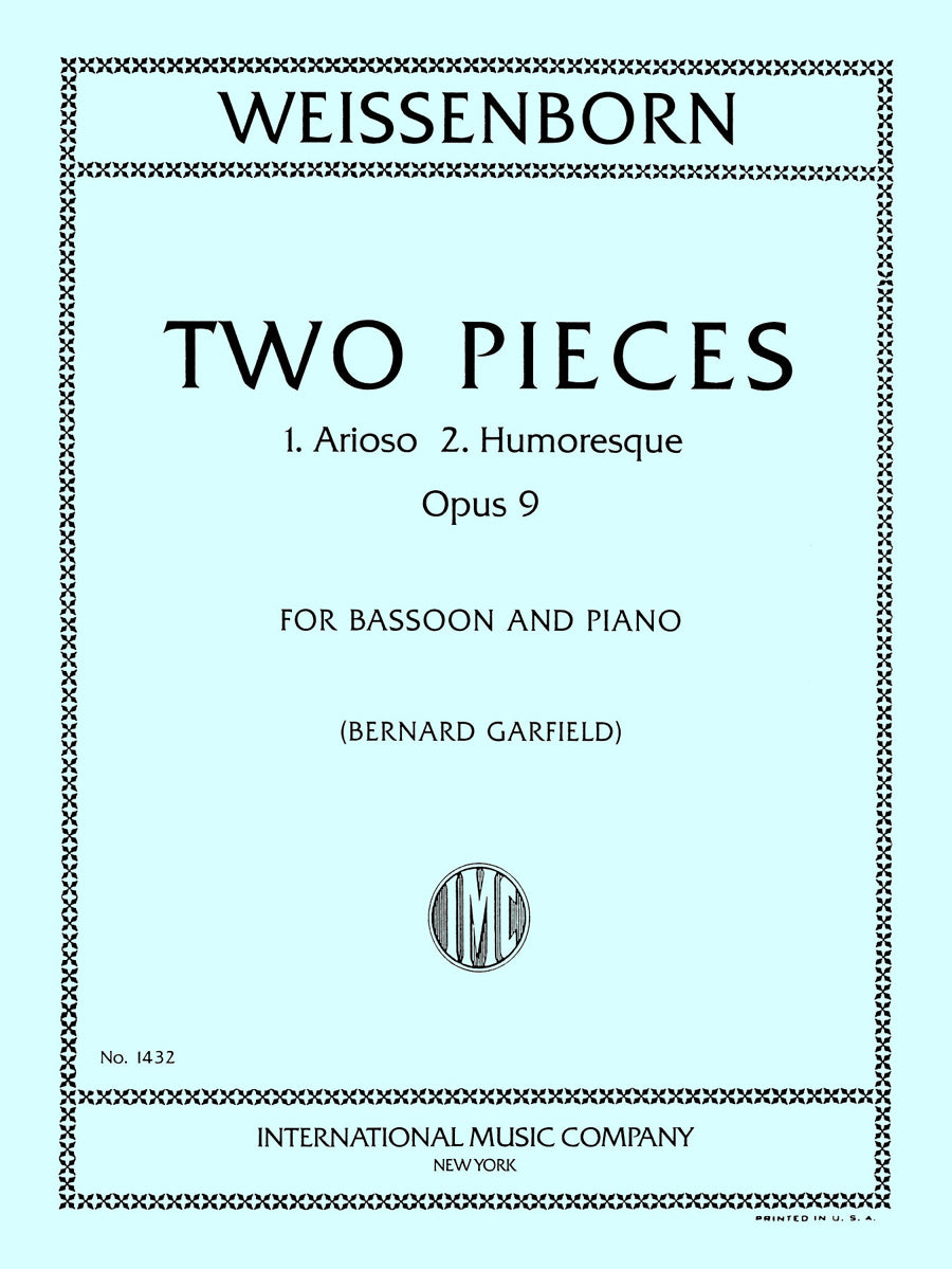 ヴァイセンボルン：2つの小品集 op.9（ファゴットとピアノ）