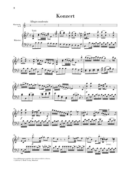 シュターミッツ（ヨハン）：クラリネット協奏曲 変ロ長調